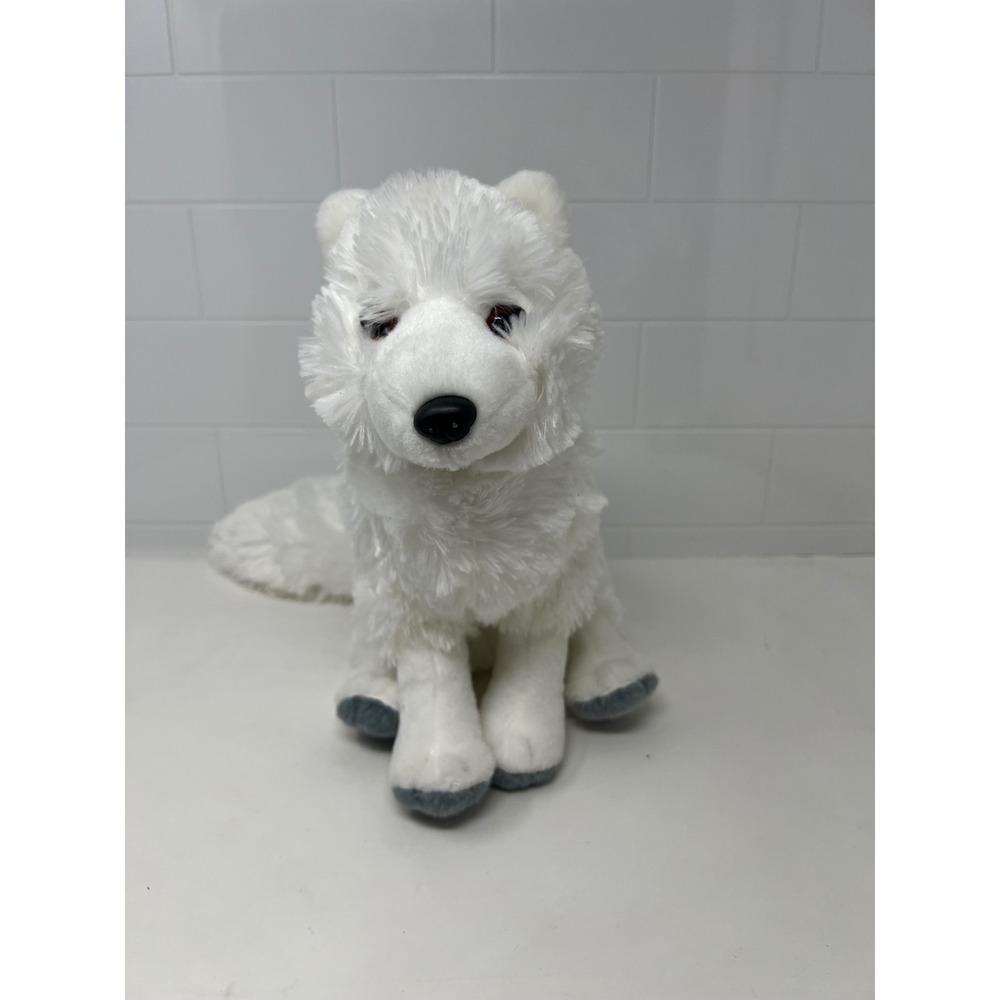 Wild Republic Arctic Fox Plush Stuffed Animal White Sitting 10 Inch Tundra Toy